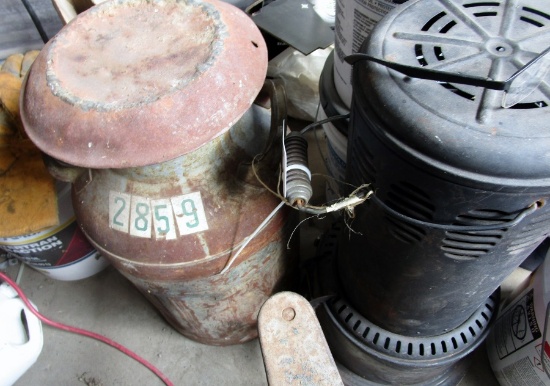 Antique Heater & Cream Can!