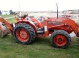 Kubota Tractor L4150 with Loader, Bradco 11HD Frame Mount Backhoe!