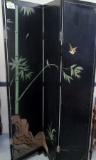 Decorative Asian Black Dressing/Room Divider Screen!