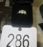 10 Karat Gold Diamond & Emerald Ring!