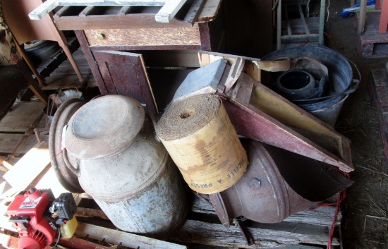 ‘Huntsville Dairy’ Milk Can, Wood Spoke Wheels, Etc.!