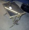 Cast Iron Glass Top End Table!