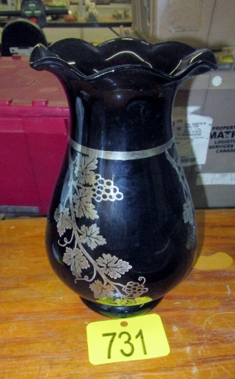 Silver Overlay Vase!