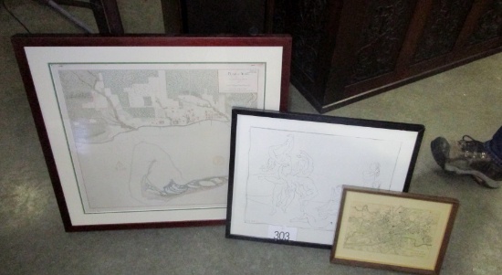 ‘Plan of York’ & ‘City of Glasgow’ Framed Prints, Etc.!