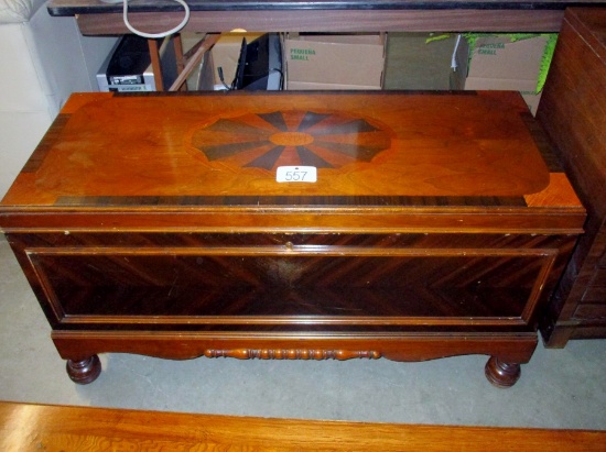 Walnut Inlaid Cedar Chest!
