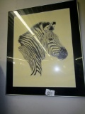 Framed Zebra Picture!