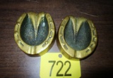 Brass Horse Shoe Ashtrays!