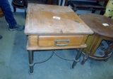 Unique Wood & Iron End Table!