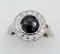 Sterling Silver Garnet & Cubic Zirconia Ring - New!