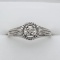 Sterling Silver Diamond Ring - New!