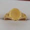 Sterling Silver Yellow Gold Plated Signet Ring - New!