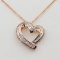 Brass Diamond Heart Pendant & Chain - New!