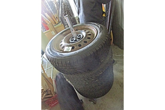 Snow Tires and Tire Dolly