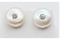 Button Pearl & CZ Earrings - New