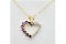 Amethyst Heart Pendant with Sterling Chain - New