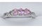 Sterling Silver Pink CZ Ring - New