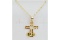10kt. Yellow Gold Cross Pendant with Sterling Chain - New