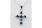 London Blue Cross Pendant with Sterling Chain - New