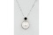 Mabe Pearl, Blue Sapphire & CZ Pendant with Sterling Chain - New