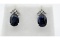Blue & White Sapphire Earrings - New