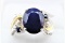 Silver Blue Sapphire Ring - New