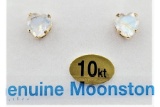 Moonstone Heart Earrings - New