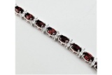 Garnet & CZ Bracelet - New