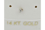 14kt. Yellow Gold Diamond Nose Pin - New