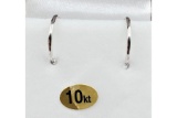 10kt. White Gold 12mm Hoop Earrings - New