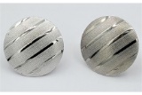 Sterling Silver Disc Earrings - New
