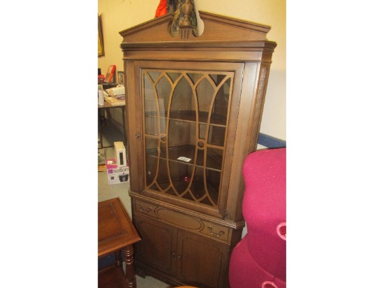 Walnut Corner Cabinet