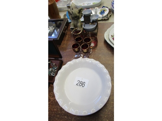 Fountain Glasses and Pie Plate