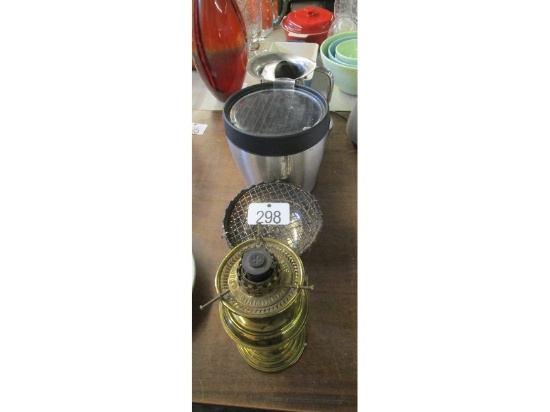 Ice Buckets,  Oil Lamp