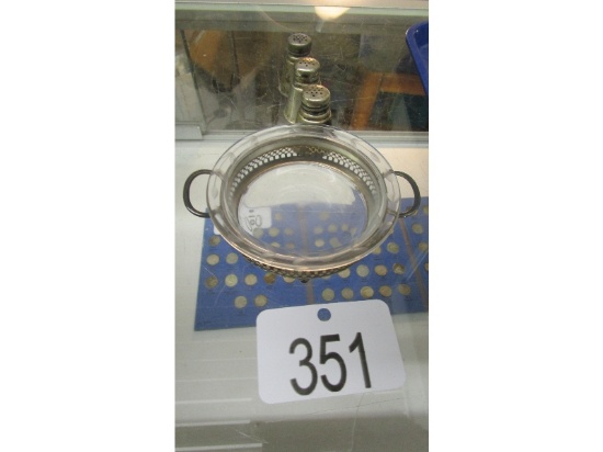 Sterling Silver Dish, Salt And Pepper