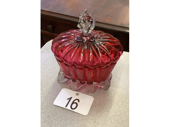 Cranberry Lidded Dish