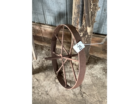 Antique Wheelbarrow Wheel