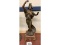 Bronze Figurine on Marble Base - Signed - One Piece is Missing From Foot of Base