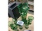 Green Glass Juice Set