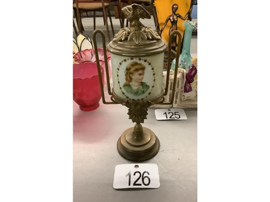 Hand Painted Victorian Candle Lamp