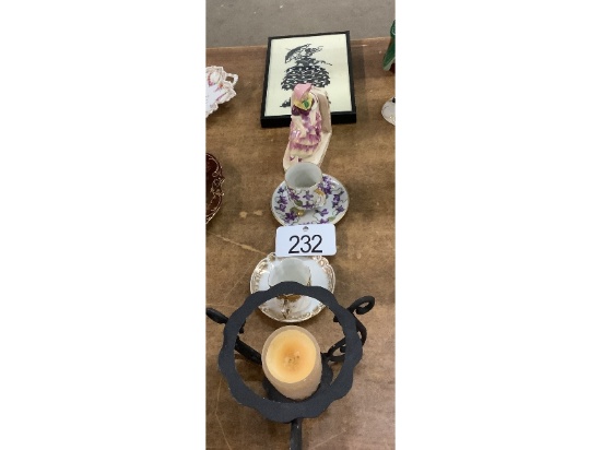 Cups, Saucers, Silhouette, Candle