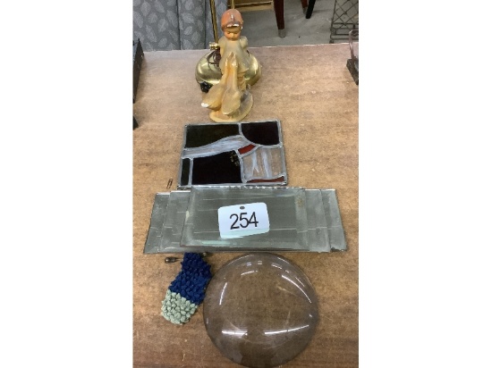 Lamp, Stained Glass, Magnifier