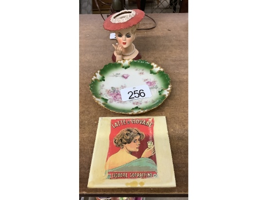 Head Vase, Plate and Plaque
