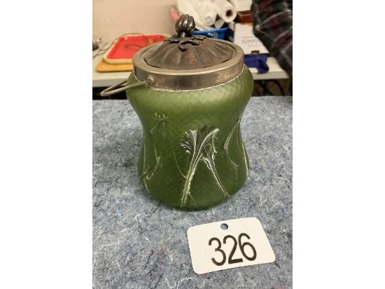 Satin Glass Biscuit Barrel