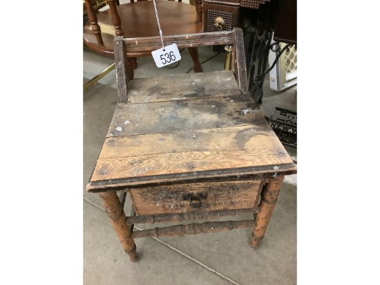 Antique Shoe Shine Bench