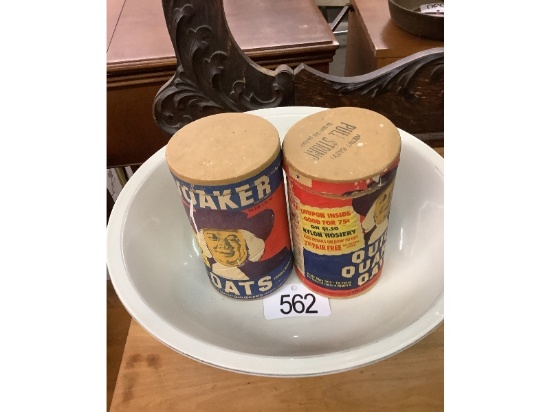 Wash Basin Bowl and Quaker Oats Pieces