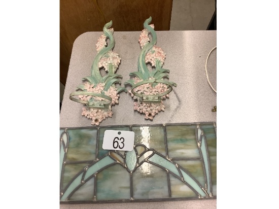Leaded Glass and Sconce