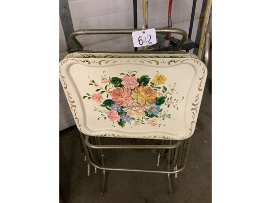 Vintage TV Trays and Stand