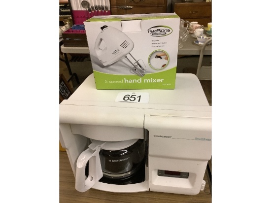 Coffeemaker and Hand Mixer
