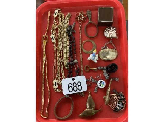 Tray of Victorian Jewelry