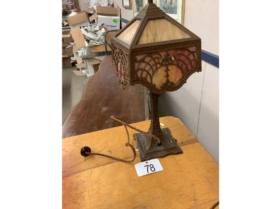 Slag Glass Lamp